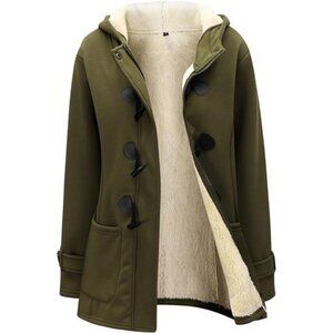 Cozy Sherpa Lined Duffle Coat for Women Winter